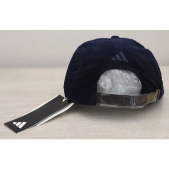 Adidas IM9239 Men's OSFM Navy Blue Leather Cord Corduroy Golf Strapback Hat - Picture 2 of 10